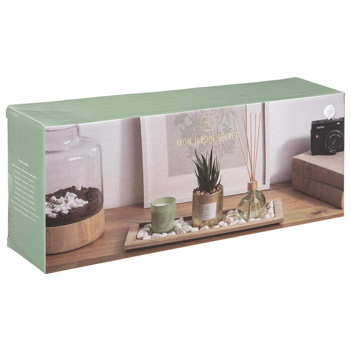 DECORATIVE SCENTED SET WITH CANDLE AND PLANT - Image 3