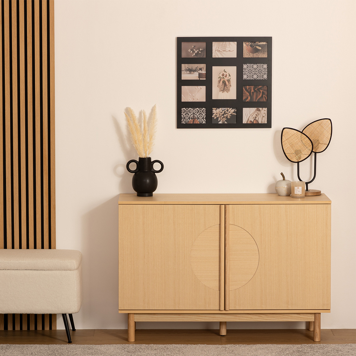 MULTI-PHOTO CABINET 11 SEATS MDF BLACK - Image 2