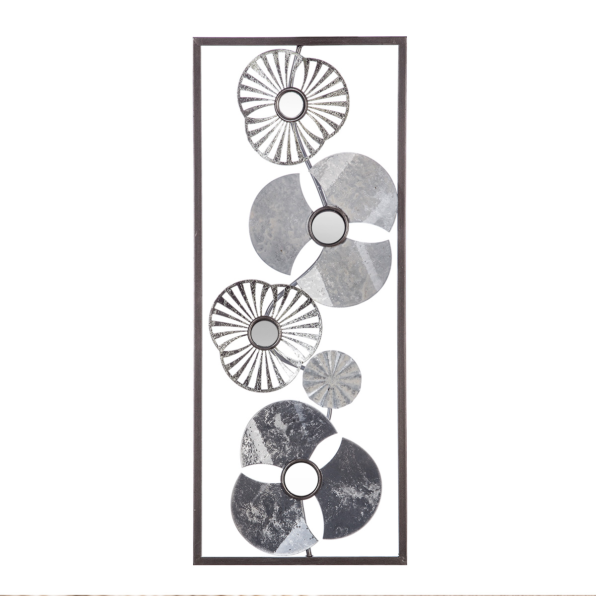 IRIA WALL DECORATIVE METALLIC SILVER 25X61CM