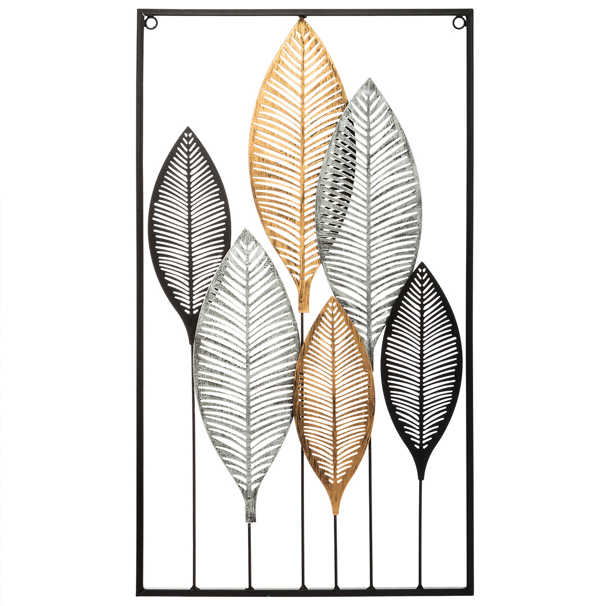 FOGLIA METAL WALL DECORATION “FEATHERS” 65X37CM