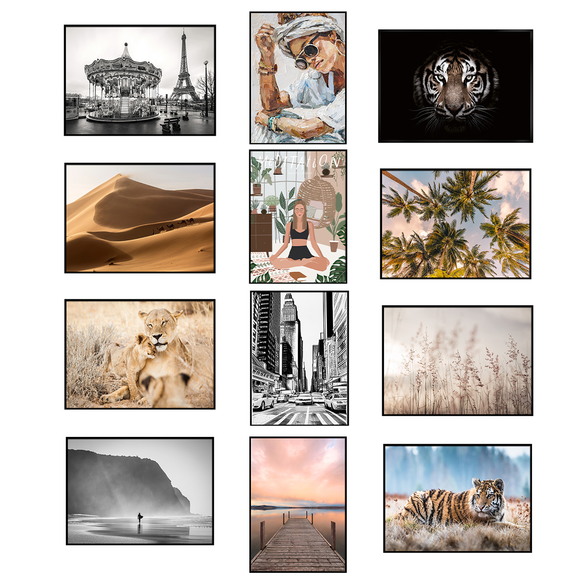 CANVAS WALL ART WITH MDF FRAME 50X70CM – ASSORTED DESIGNS
