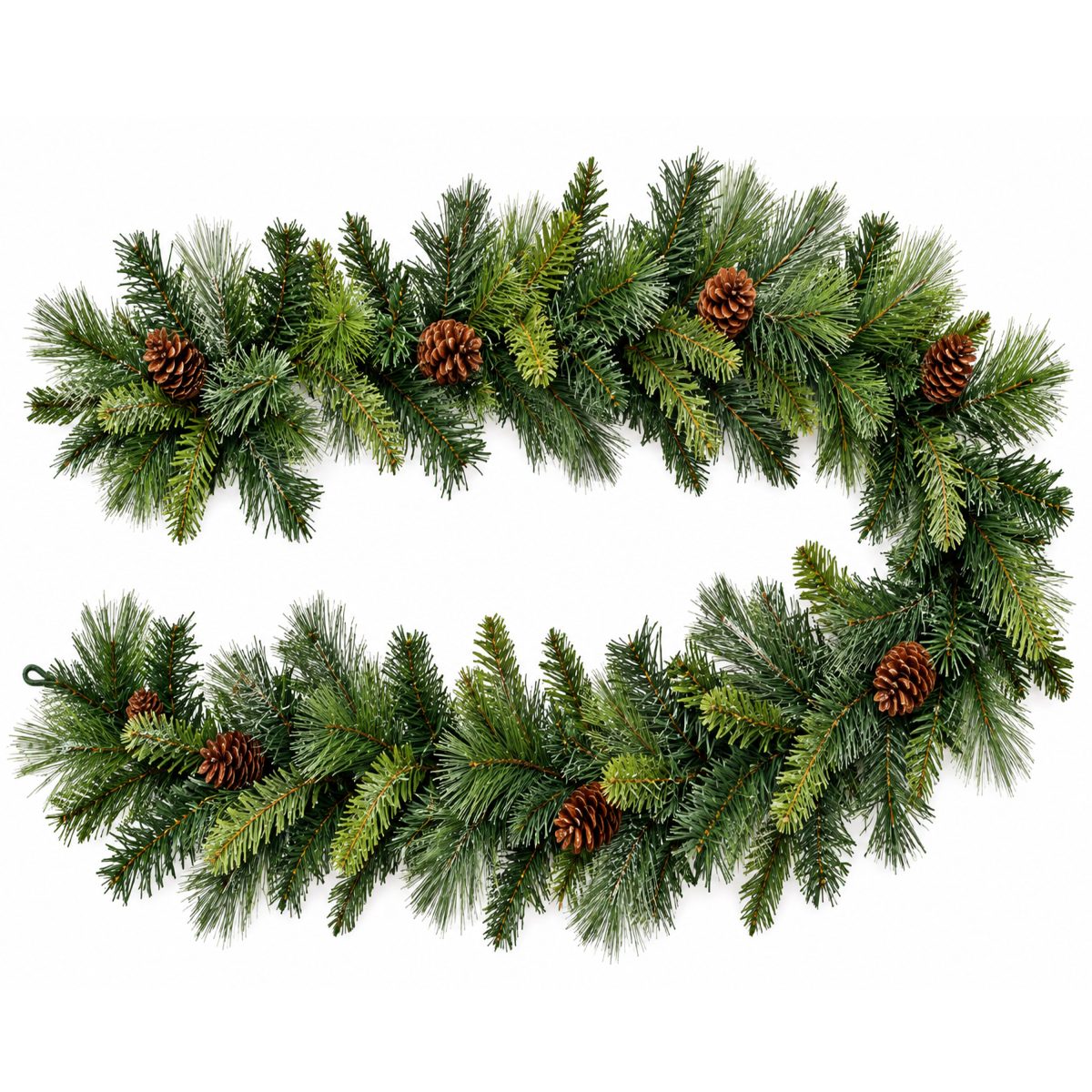 CHRISTMAS GARLAND GREEN ROYAL MAJESTIC IN PINE SHAPE 1.8M