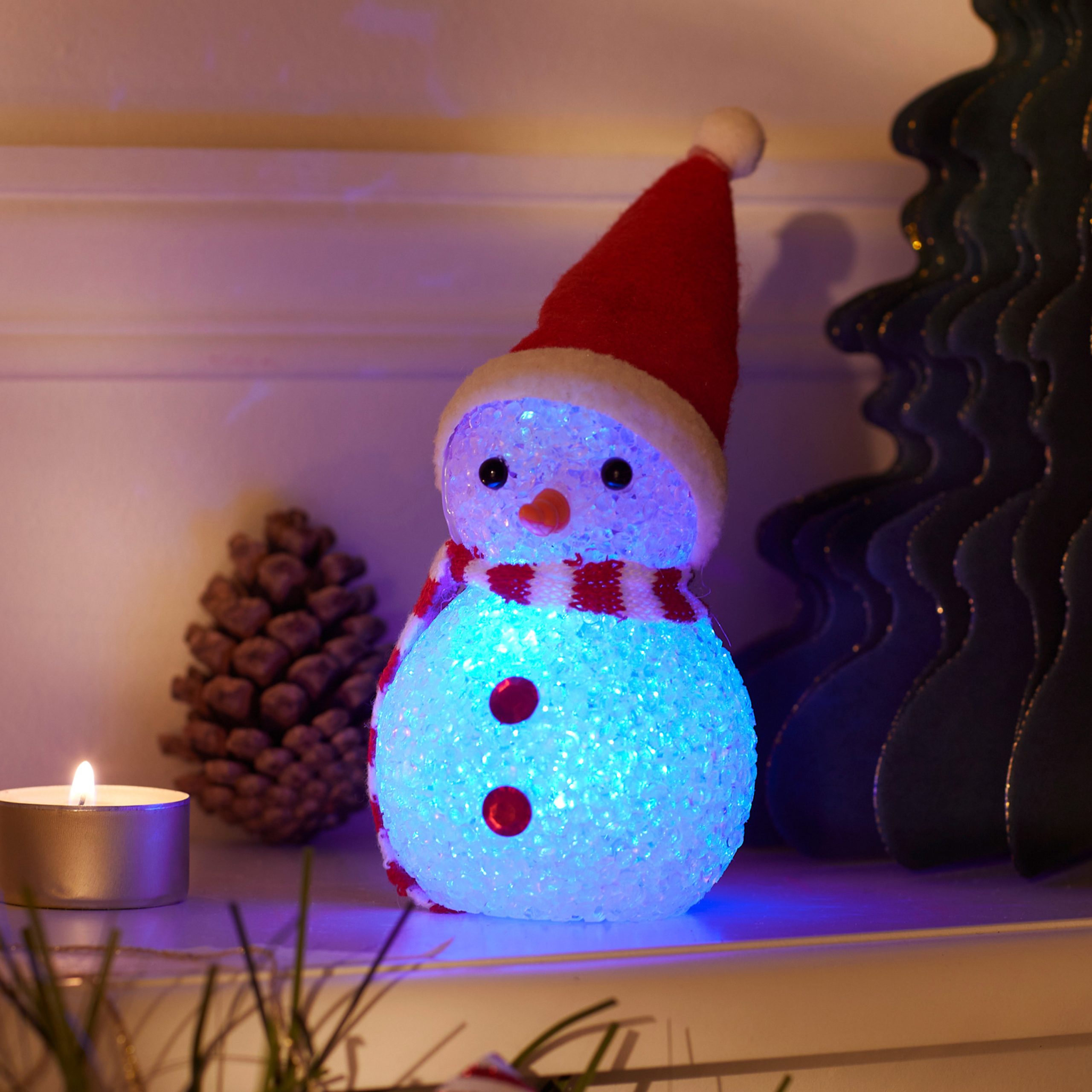 CHRISTMAS LIGHT - UP SNOWMAN 10CM - Image 2