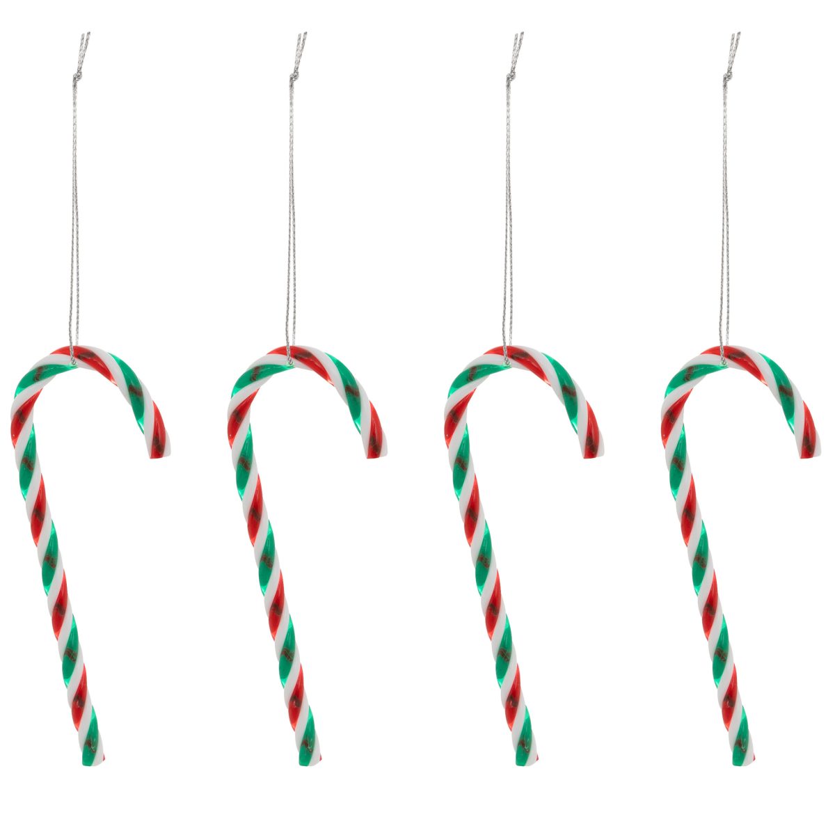 CHRISTMAS HANGING STICKS MULTICOLOR 12CM 4PCS