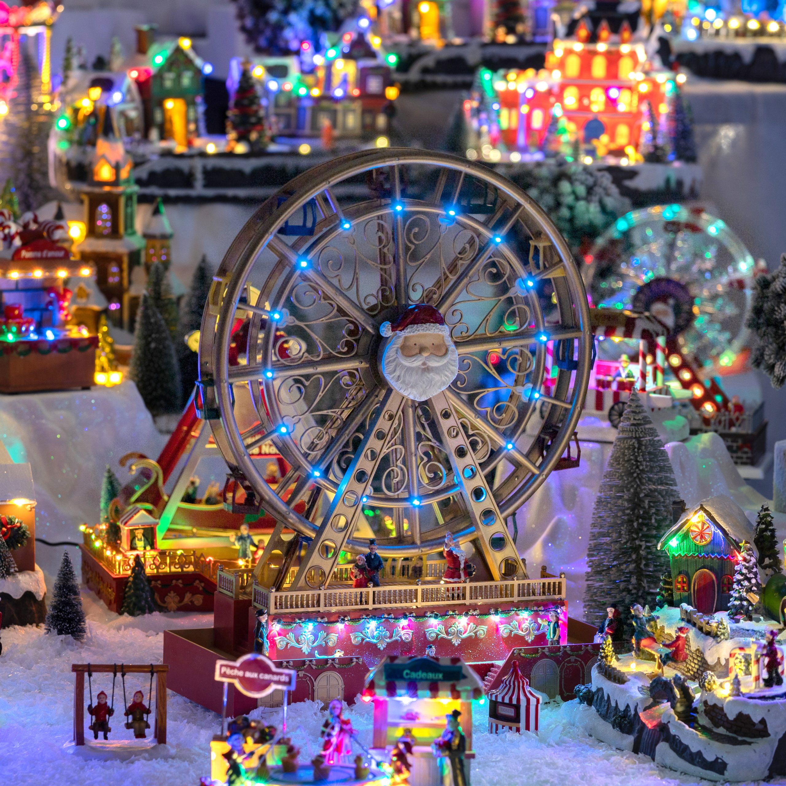 CHRISTMAS LIGHT-UP FERRIS WHEEL WITH MUSIC AND MOTION 32X17X49CM - Image 3