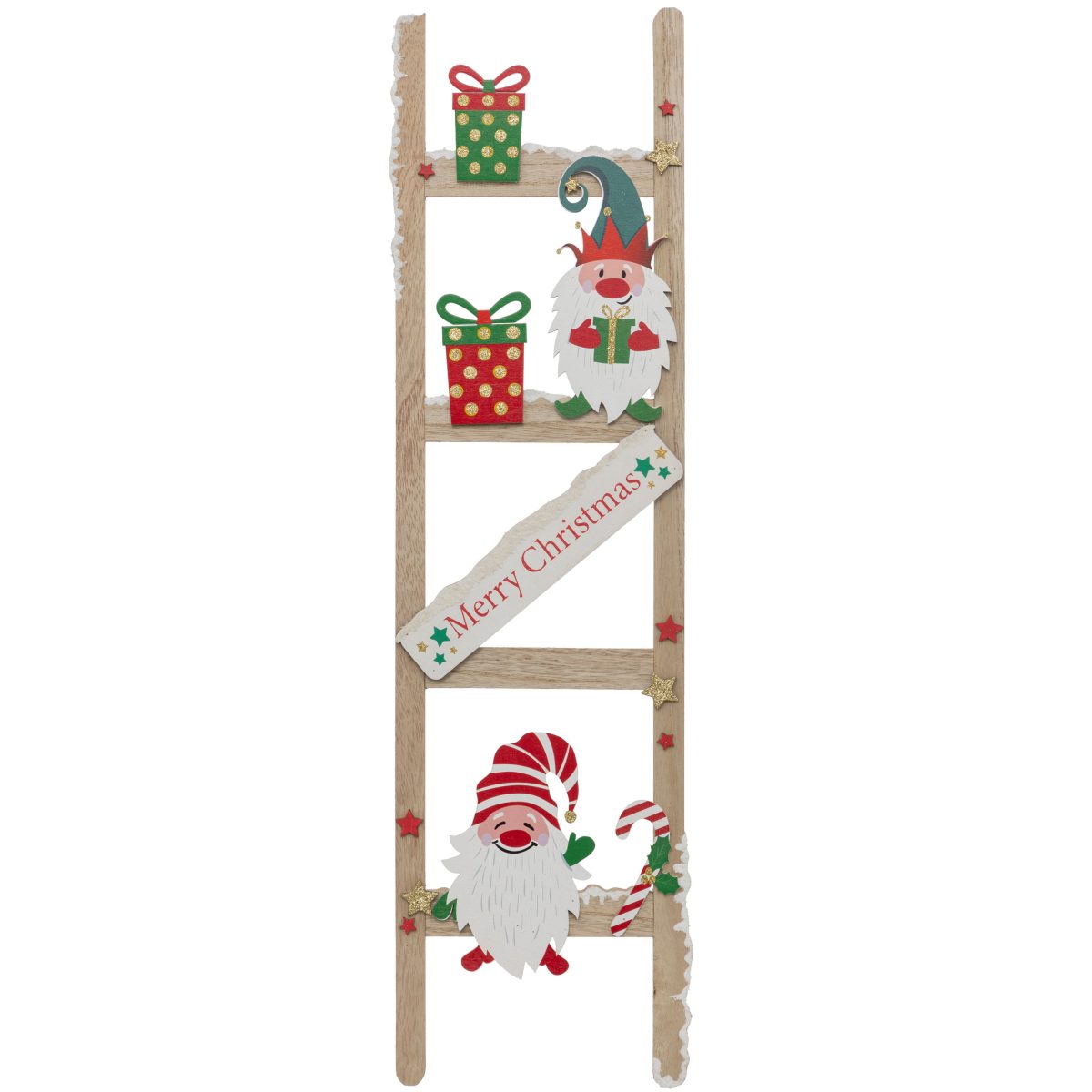 DECORATIVE CHRISTMAS STAIRCASE 'MERRY CHRISTMAS' 65Χ18Χ2CM