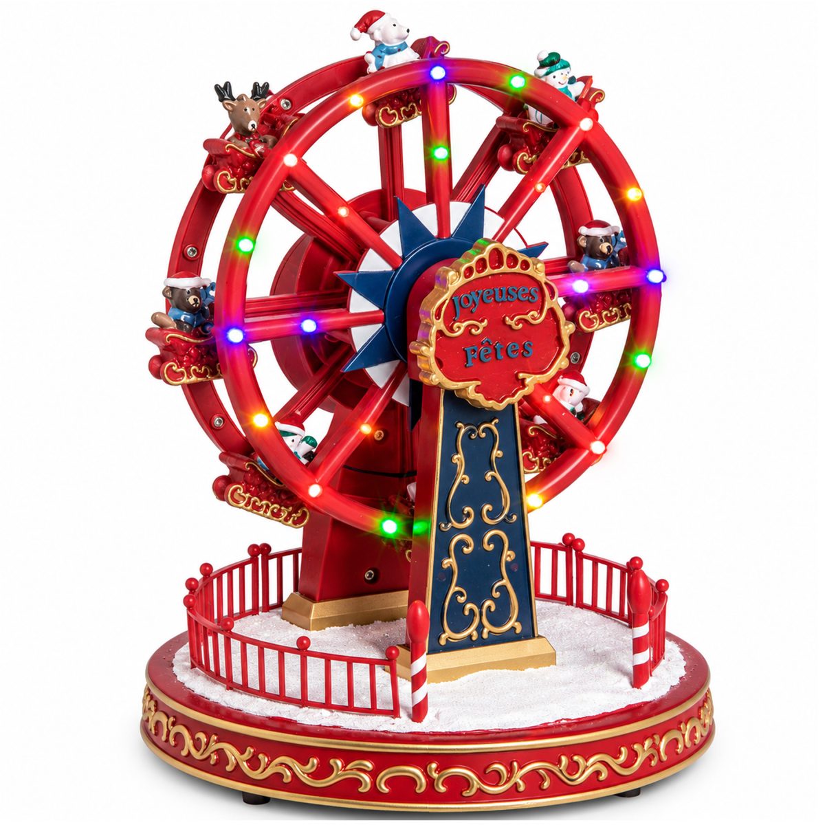 CHRISTMAS CAROUSEL WITH LED LIGHTING, MUSIC AND MOVEMENT