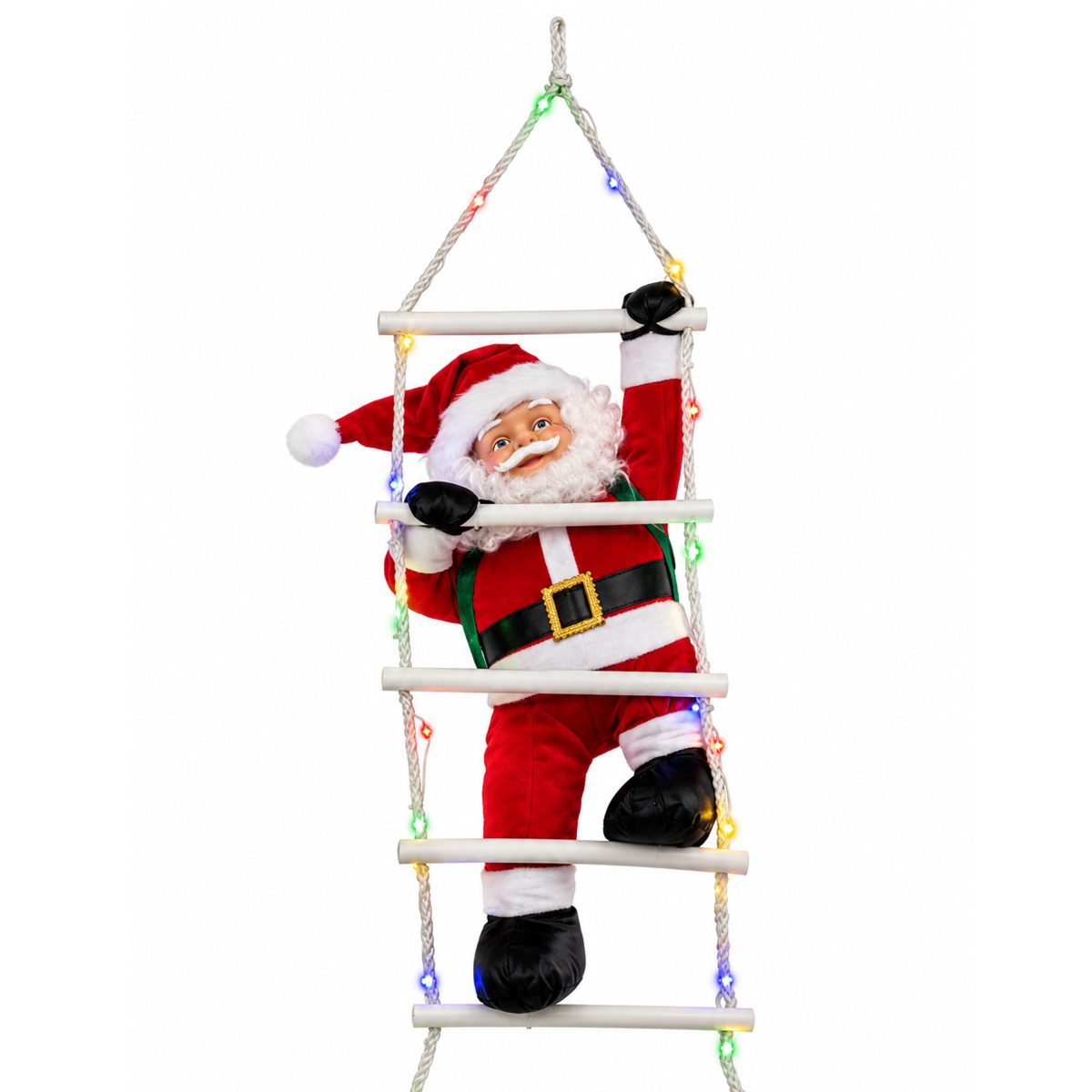 CHRISTMAS ORNAMENT HANGING SANTA CLAUS ON A STAIR
