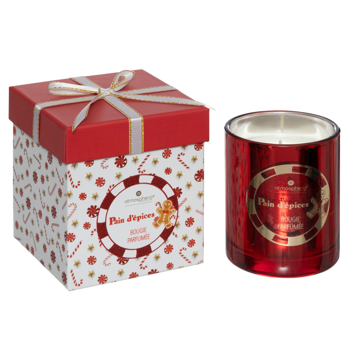 CHRISTMAS RED CANDLE 210G IN GIFT BOX