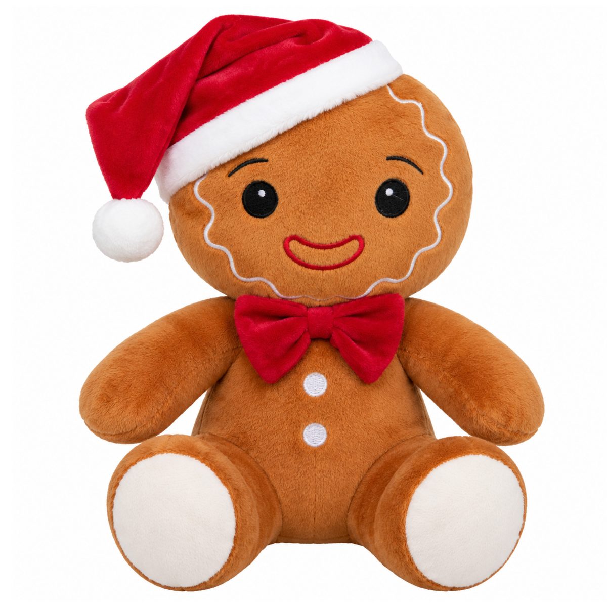 CHRISTMAS TEDDY BEAR GINGERMAN HAT 20X18X25CM