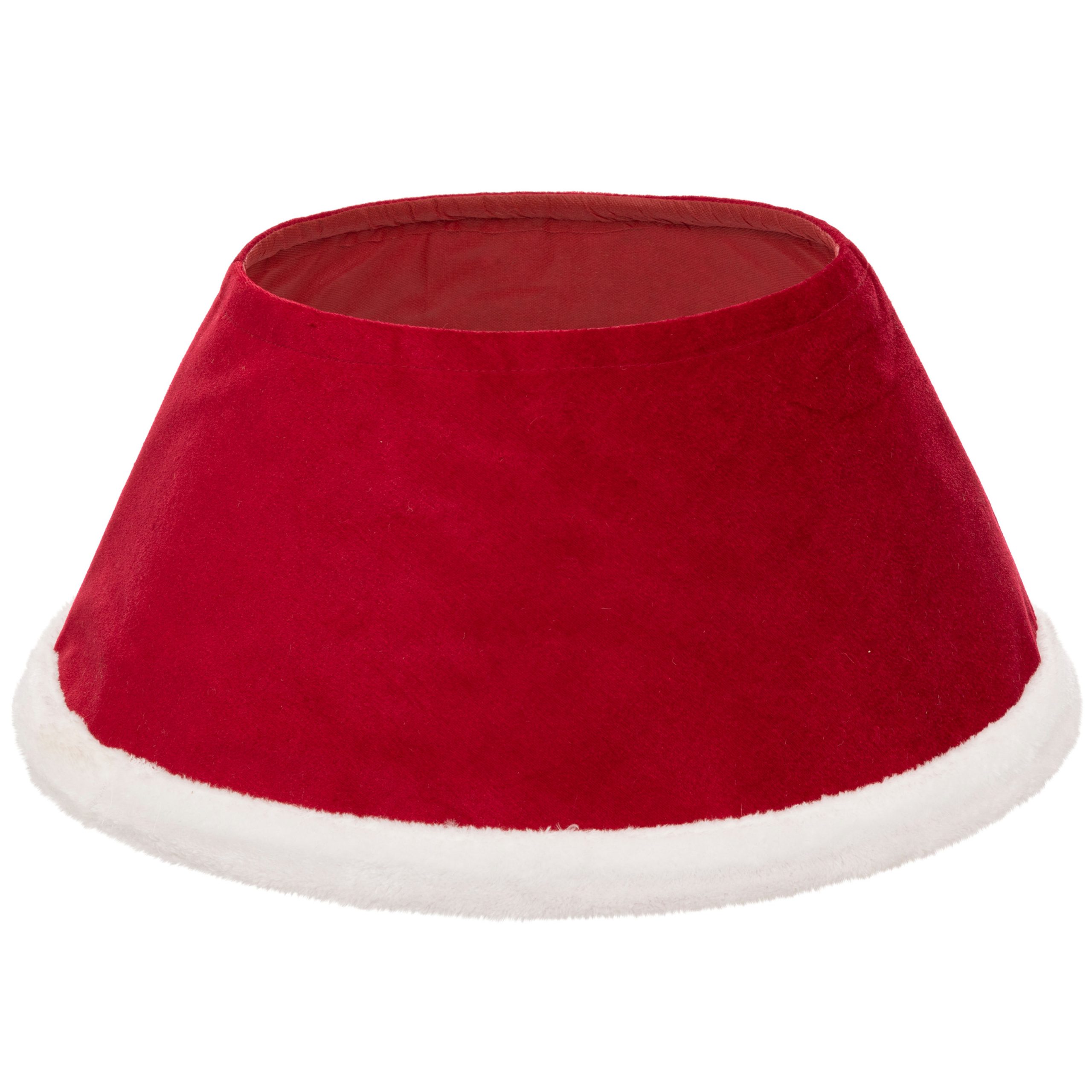 CHRISTMAS TREE SKIRT / TREE BASE COVER 56X32CM RED