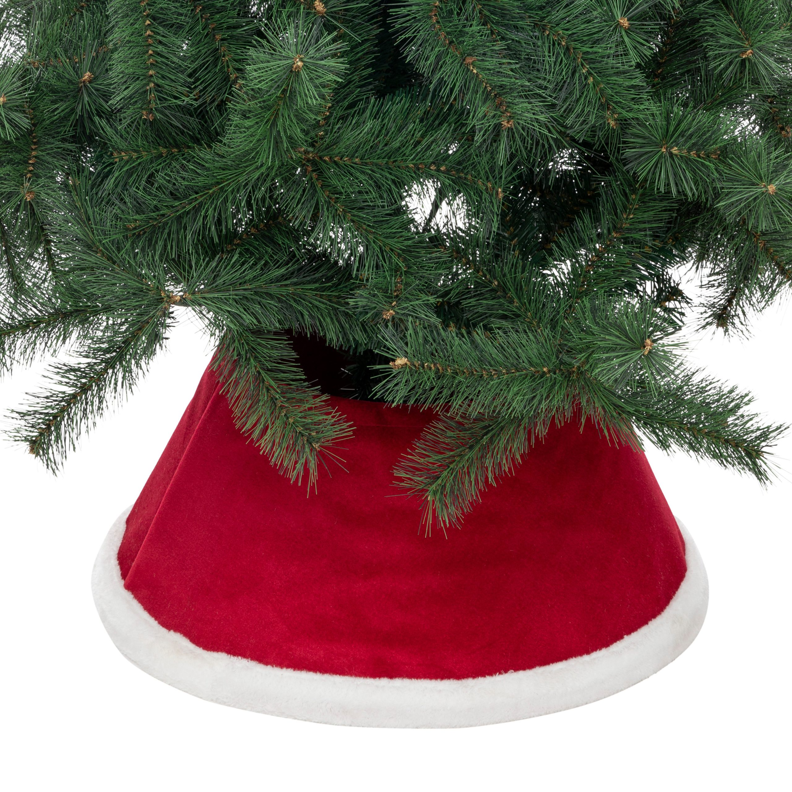 CHRISTMAS TREE SKIRT / TREE BASE COVER 56X32CM RED - Image 2