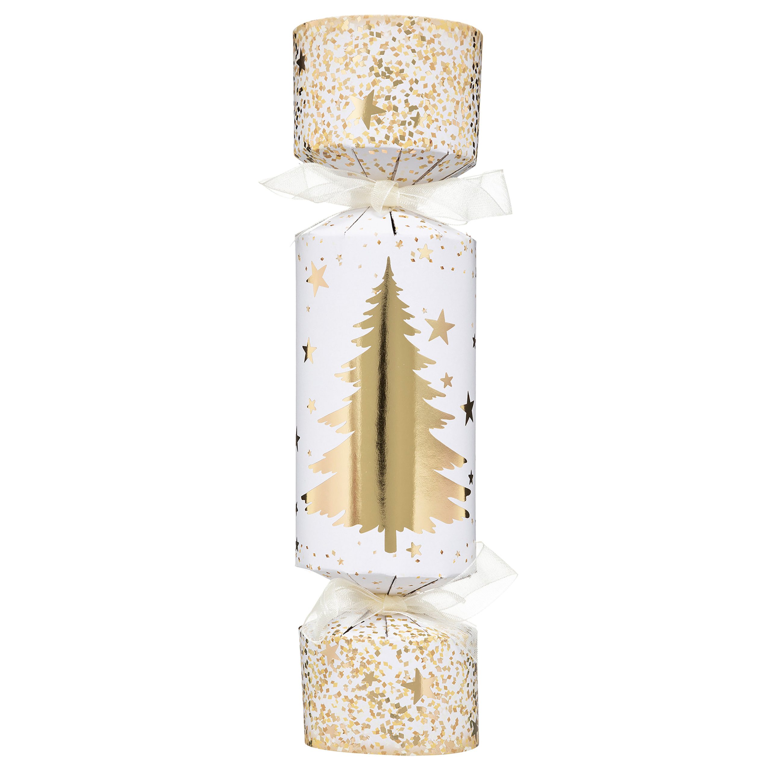 CHRISTMAS CRACKERS WITH GOLD TREE DESIGN 6PCS - Image 2