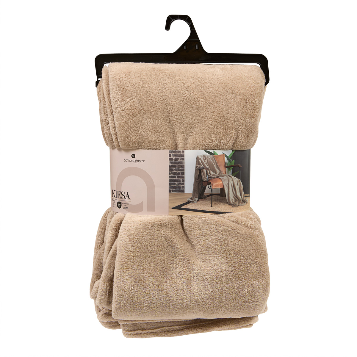 BLANKET MICROFIBER 180X230CM BEIGE - Image 2