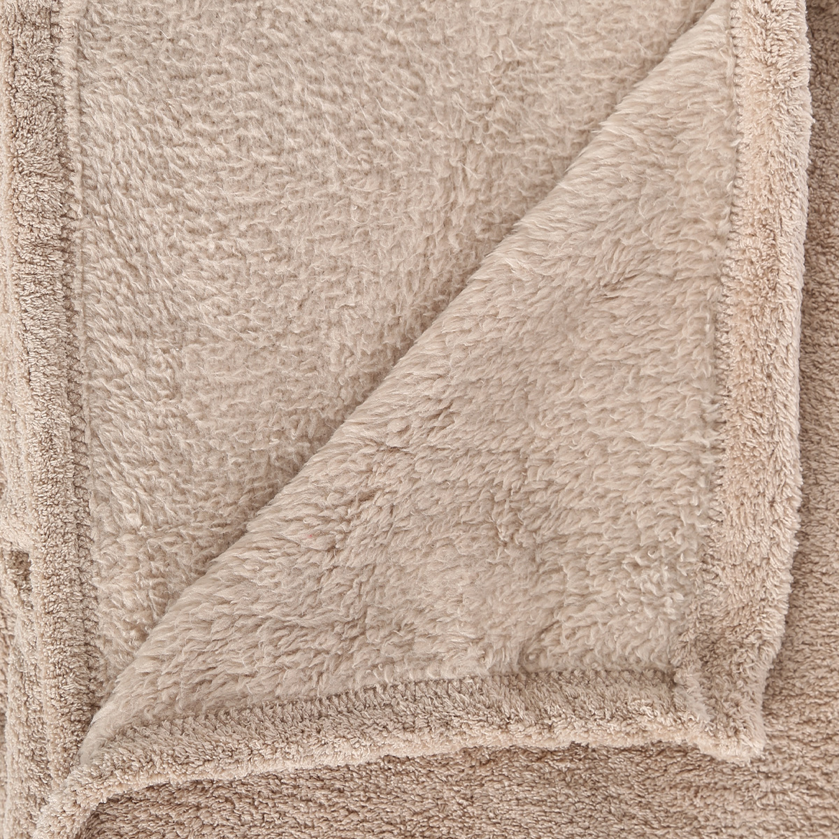 BLANKET MICROFIBER 180X230CM BEIGE - Image 3