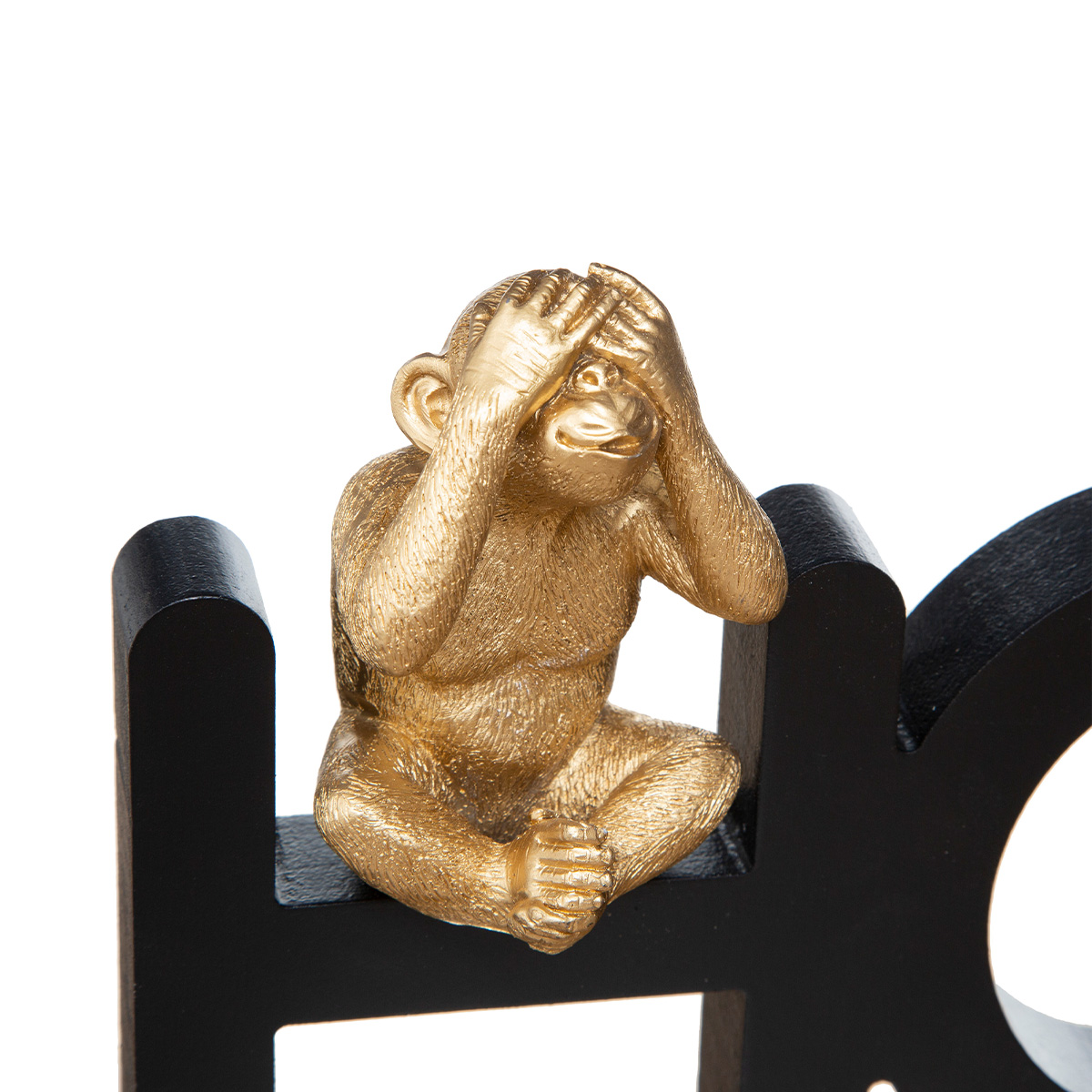 DECORATIVE ORNAMENT 'HOME' WITH MONKEY H16CM - Image 2
