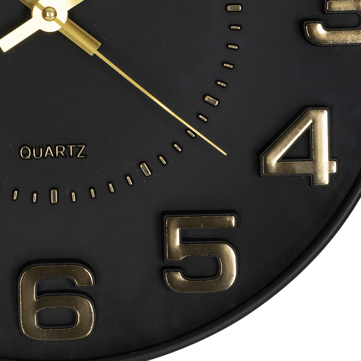 ATMOSPHERA DORIS WALL CLOCK BLACK & GOLD 30CM - Image 2