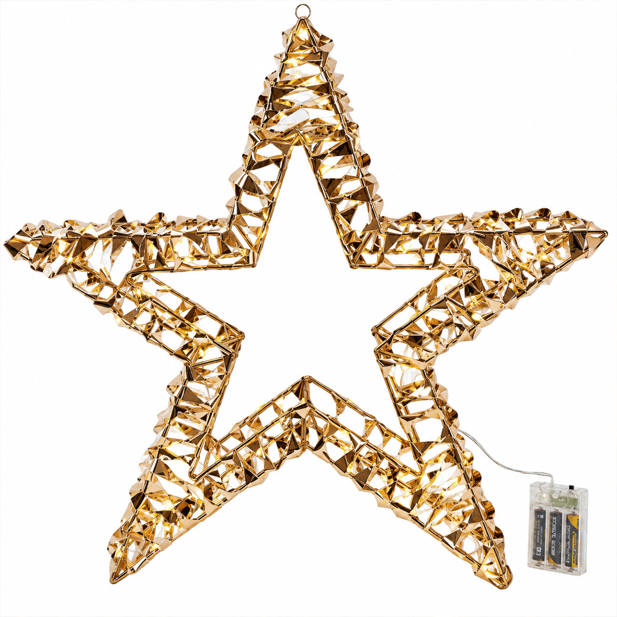 CHRISTMAS STAR LIGHTED BATTERY 3XAA