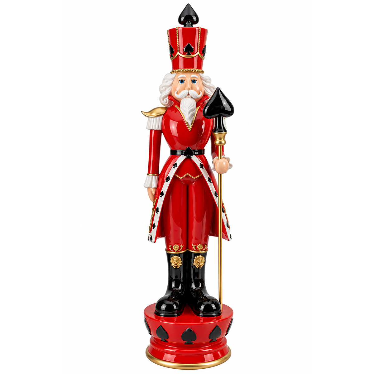 CHRISTMAS KING OF SPADES FIGURE POLYRESIN 15.5 X 16 X 61 CM