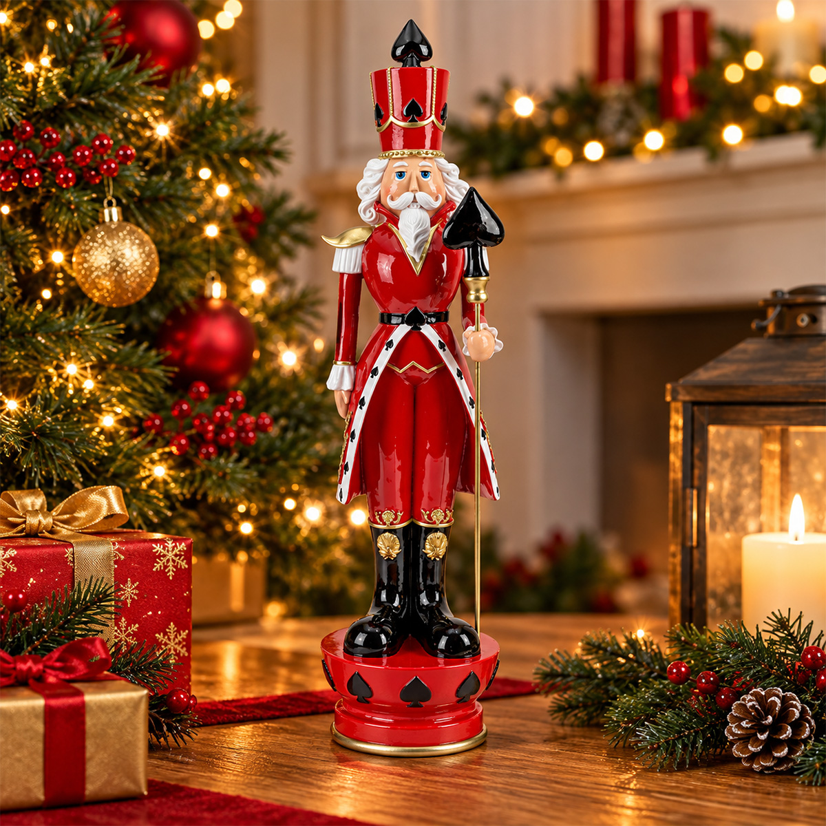 CHRISTMAS KING OF SPADES FIGURE POLYRESIN 15.5 X 16 X 61 CM - Image 2