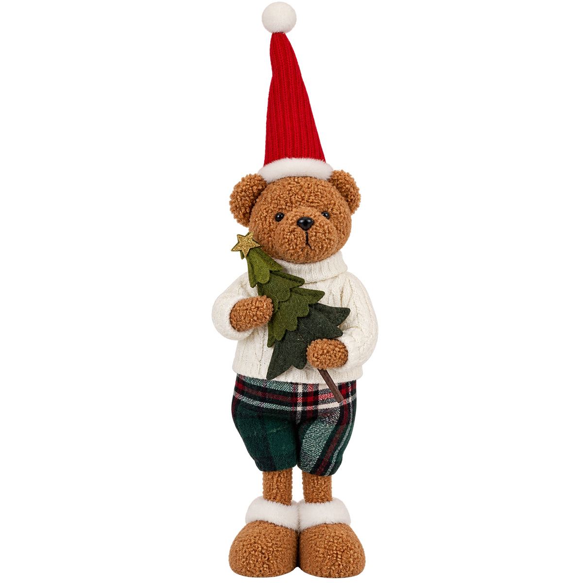CHRISTMAS TEDDY BEAR WITH TREE 50 CM