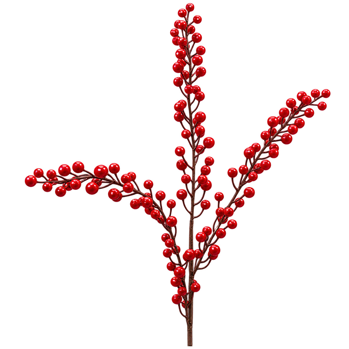CHRISTMAS DECORATIVE BRANCH WITH RED BERRIES 86CM