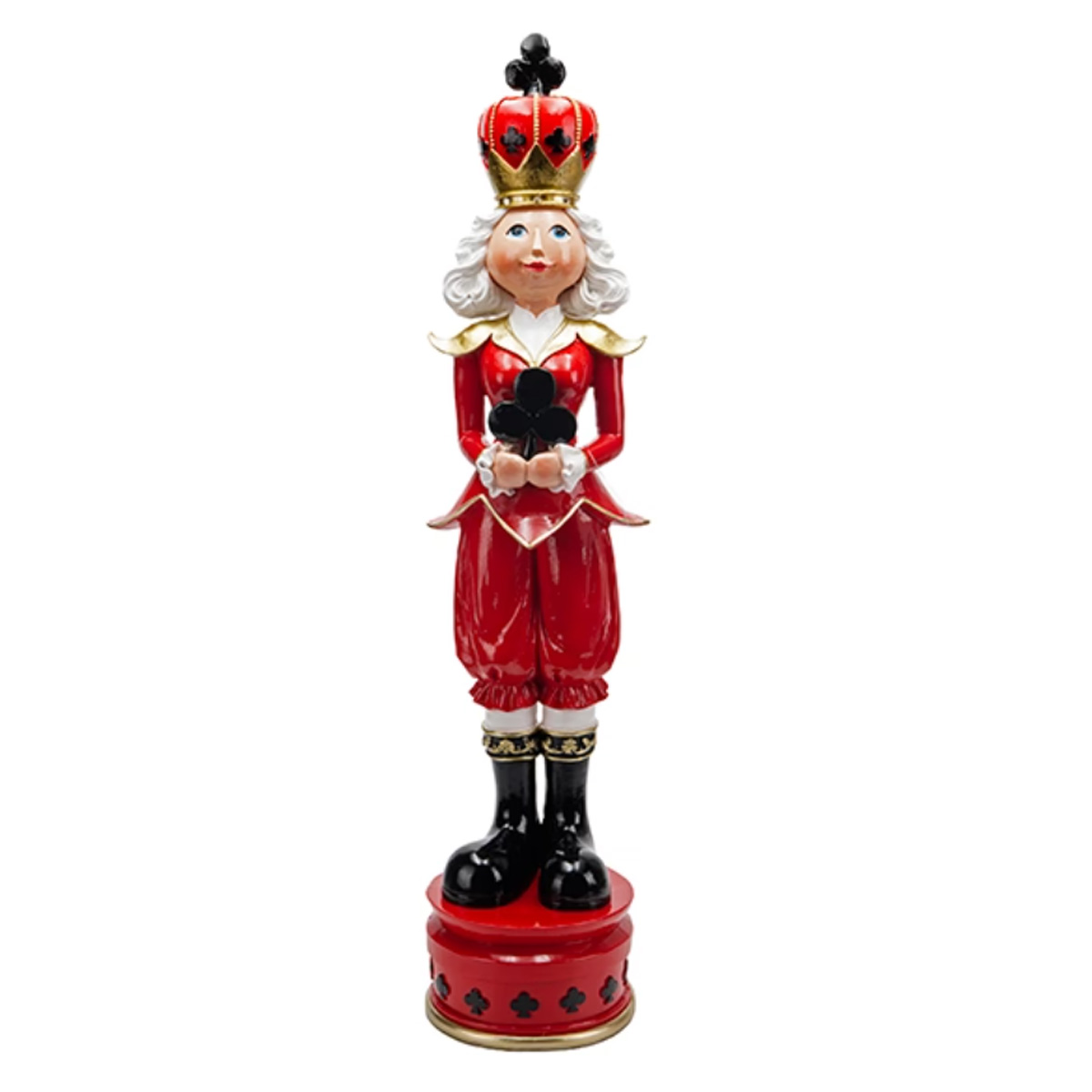 QUEEN OF HEARTS CHRISTMAS FIGURINE, POLYRESIN, 59.5CM