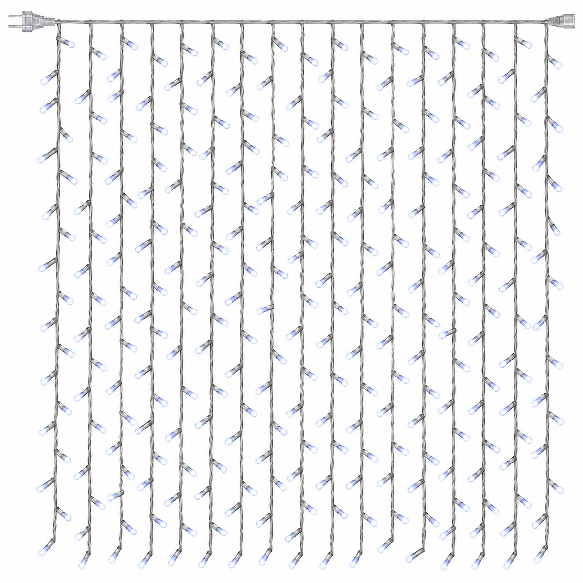 CHRISTMAS LIGHTS CURTAINLED TRANSPARENT CABLE OUTDOOR 31V