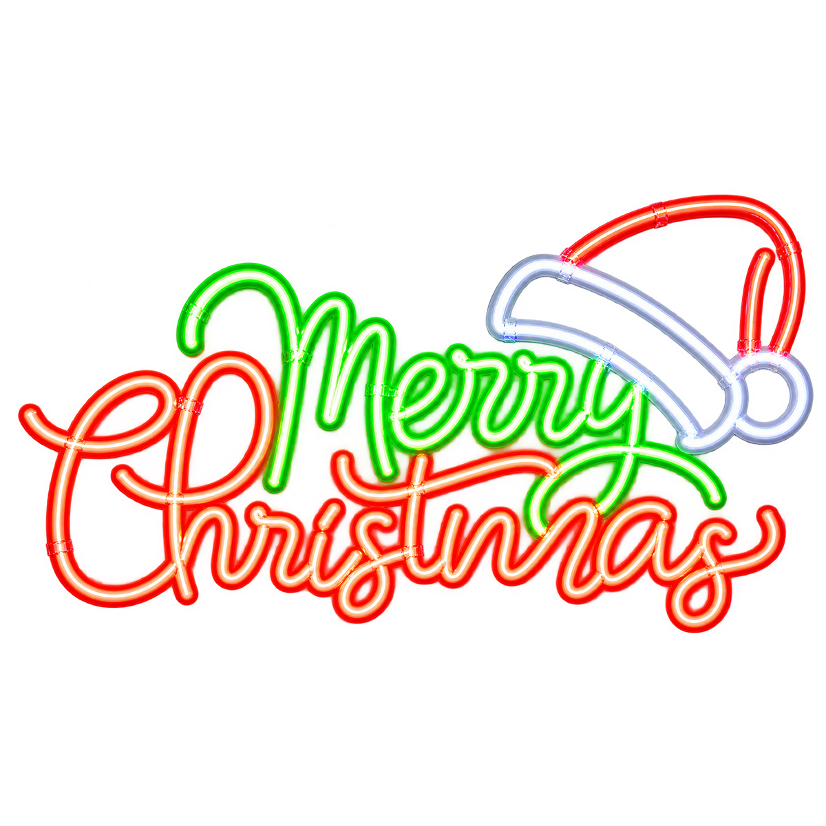 LED NEON MERRY CHRISTMAS SIGN MULTICOLOUR 60X39CM IP44