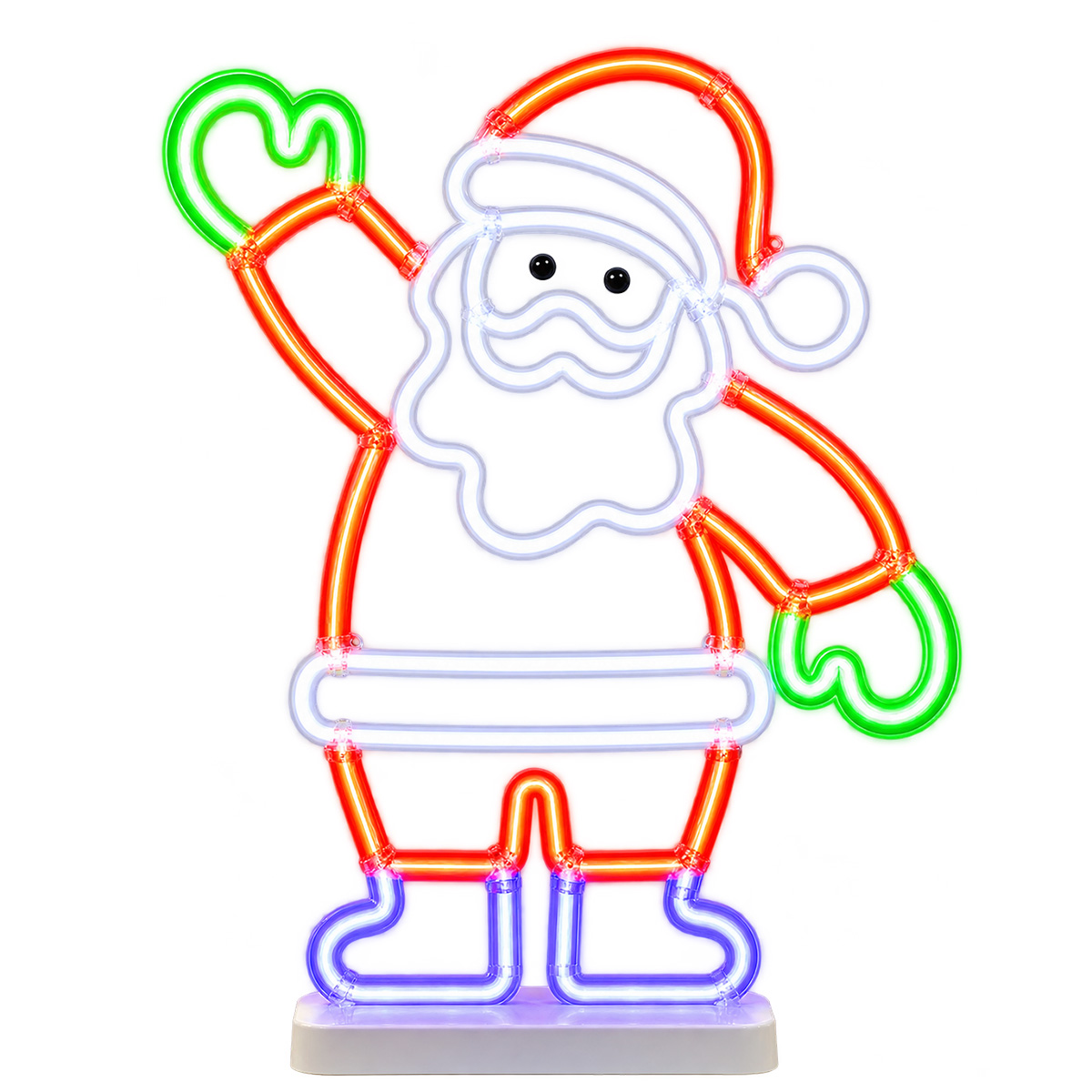 LED NEON SANTA WITH BASE MULTICOLOUR 33X42.5CM IP44