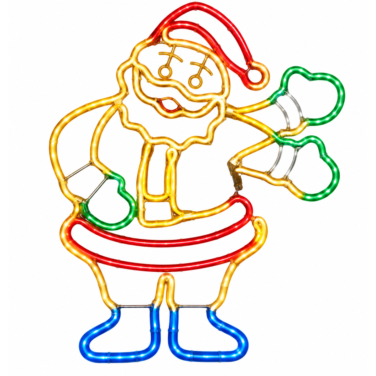 LED NEON ROPE LIGHT SANTA WITH MOTION EFFECT MULTICOLOUR 56 X 69 CM IP44