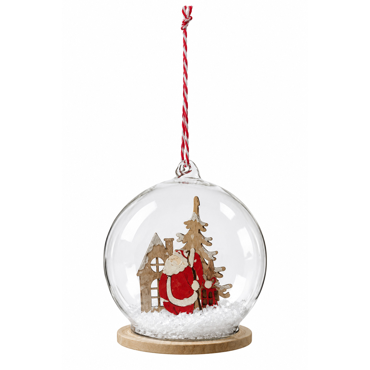 CHRISTMAS BALL TRANSPARENT WITH INSIDE DECOR 7,5CM