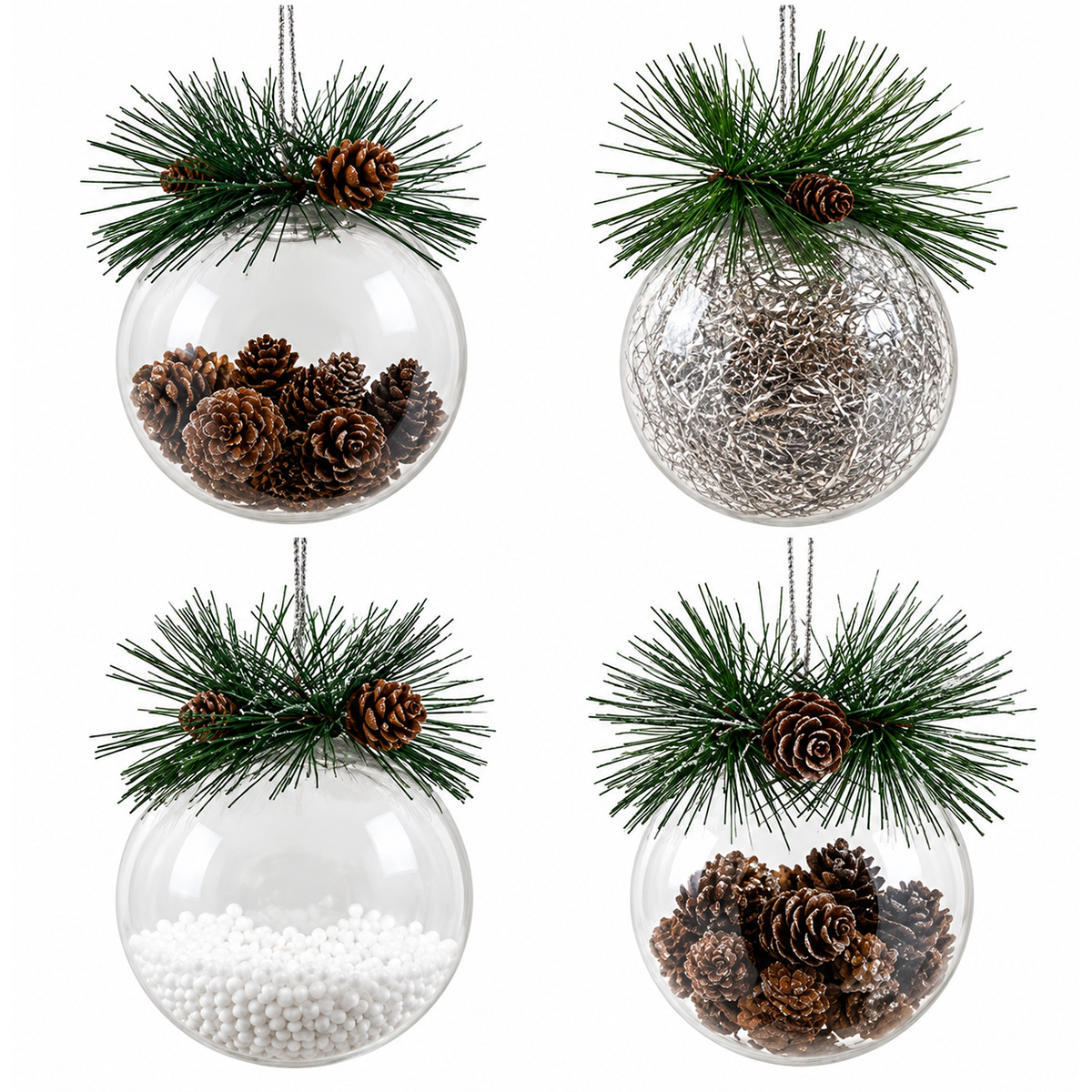 CHRISTMAS BALL TRANSPARENT WITH INSIDE DECOR