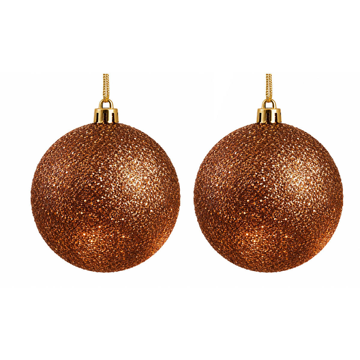 CHRISTMAS BALL 10CM 2TEM BRONZE