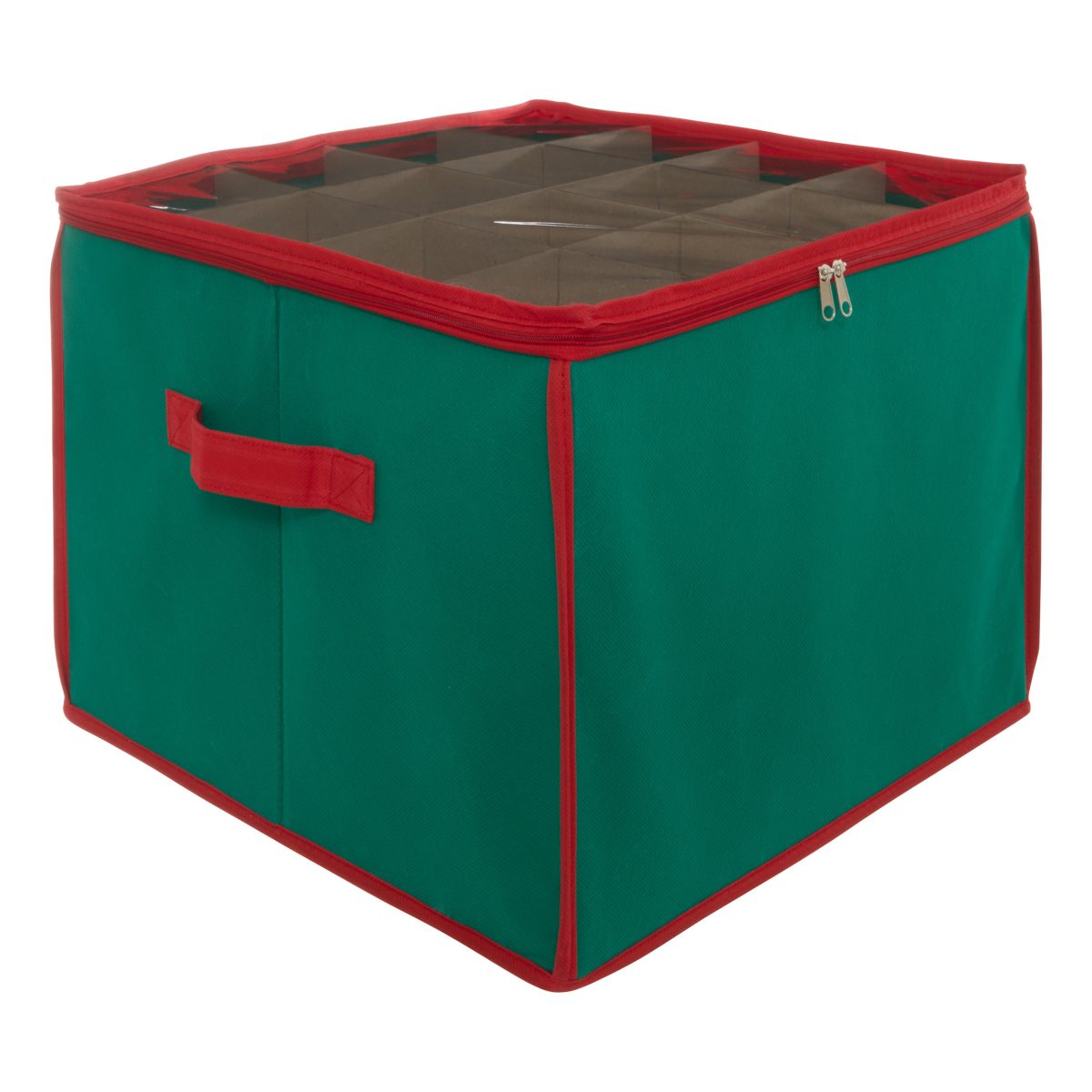 CHRISTMAS ORNAMENT STORAGE BOX FOR 48 BALL 8CM GREEN