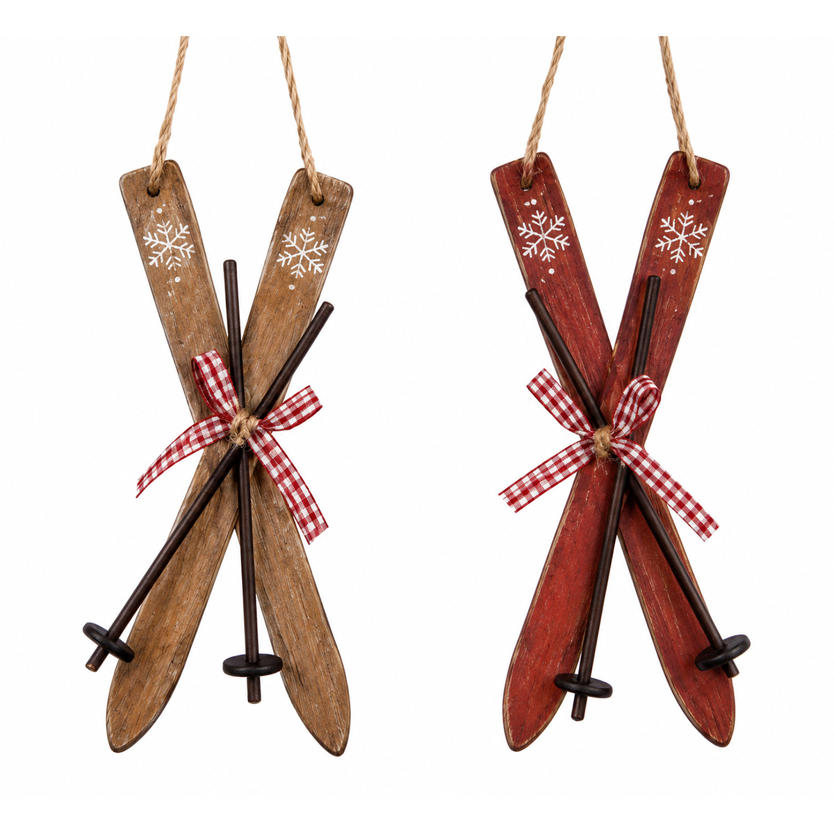 HANGING WOODEN SKI