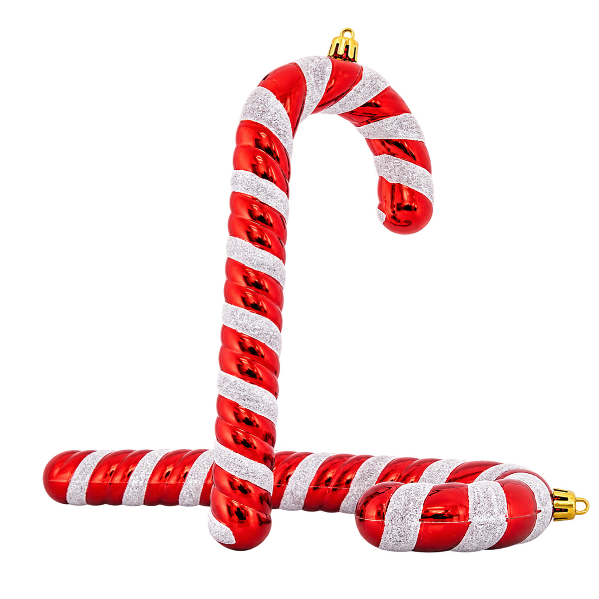 CANDY CHRISTMAS ORNAMENT 2PCS 26CM PLASTIC