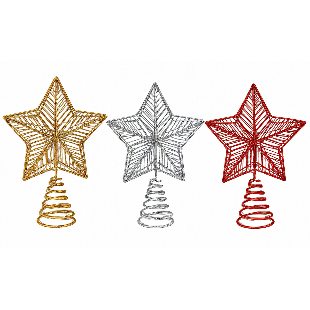 CHRISTMAS STAR 24CM RED / GOLD / SILVER