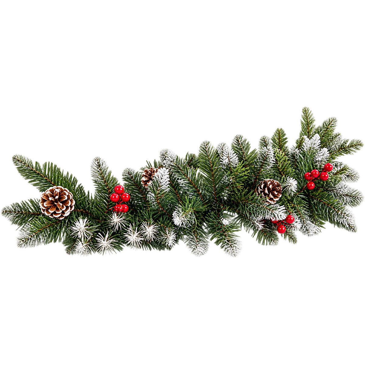 CHRISTMAS SNOWY GARLAND WITH BERRIES AND PINE NUTS 200CM