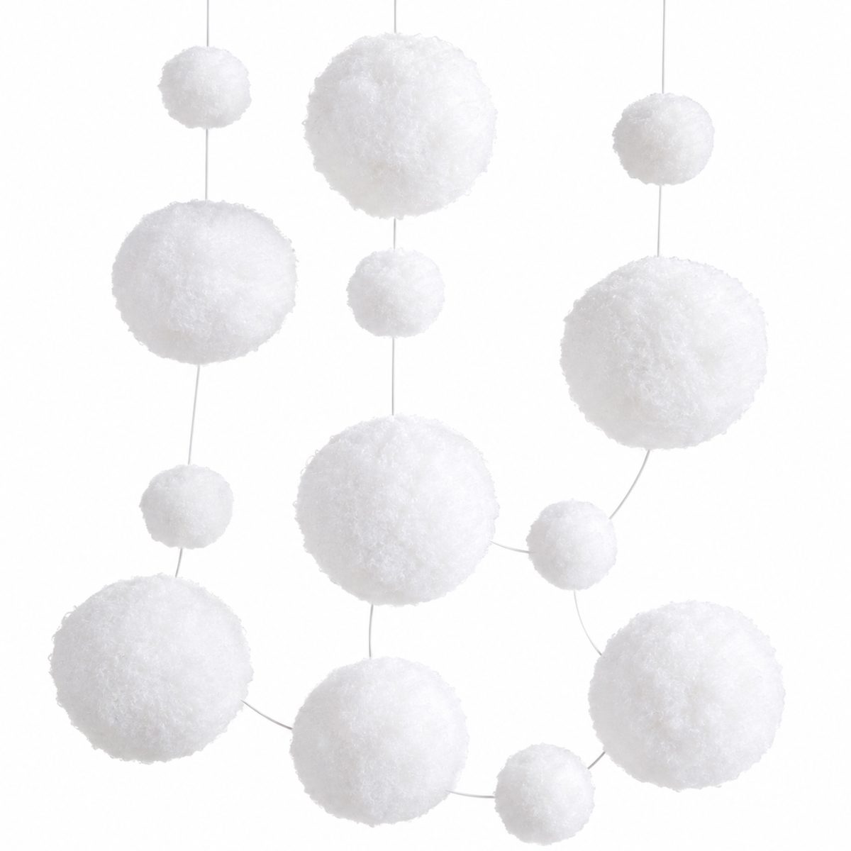 CHRISTMAS GARLAND WITH SNOWBALLS 1.8M