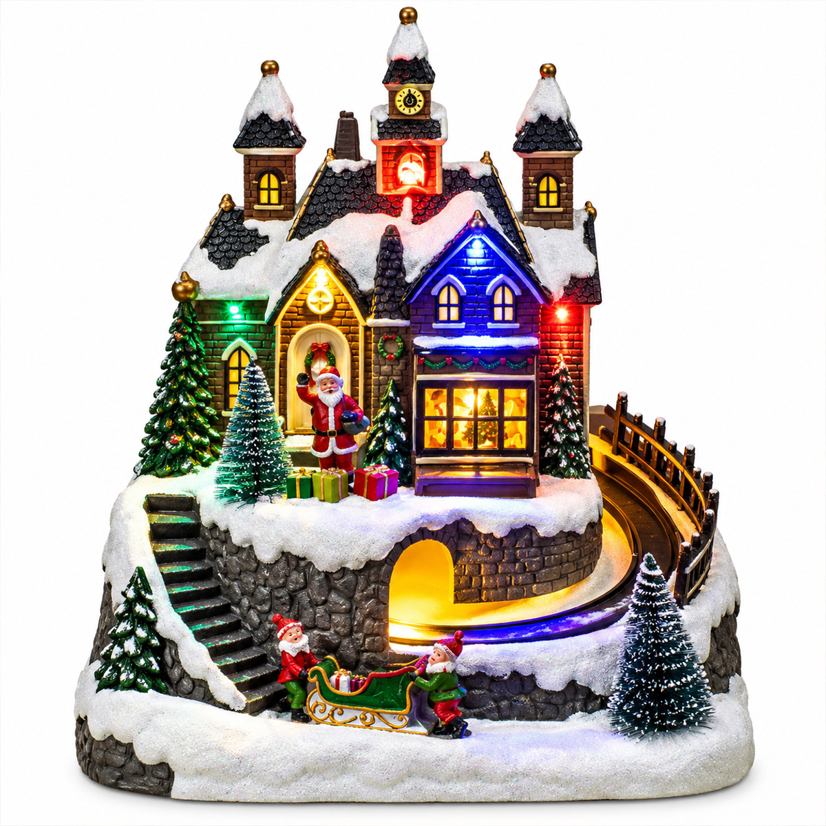 CHRISTMAS LED TOY FACTORY WITH MUSIC AND MOVEMENT