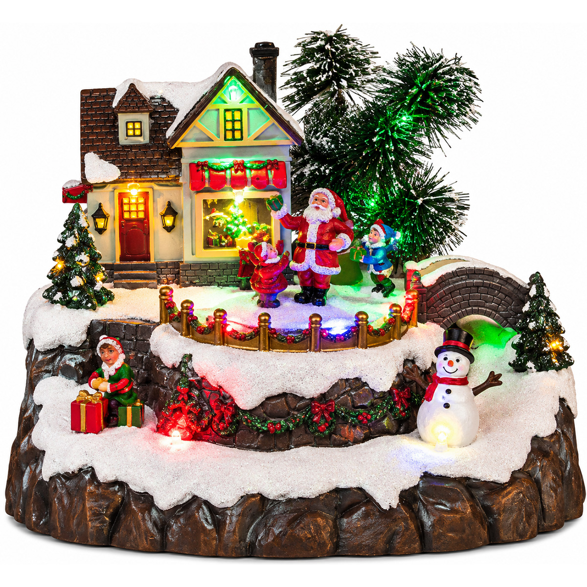 CHRISTMAS ILLUMINATED TOYS WORKSHOP WITH MUSIC AND MOTION