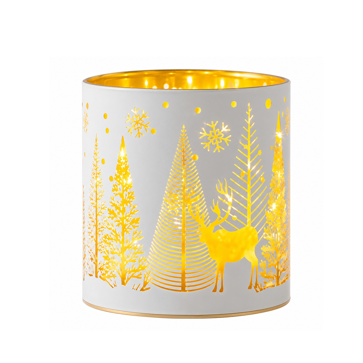 CHRISTMAS GLASS ORNAMENT WITH WINTER SCENE