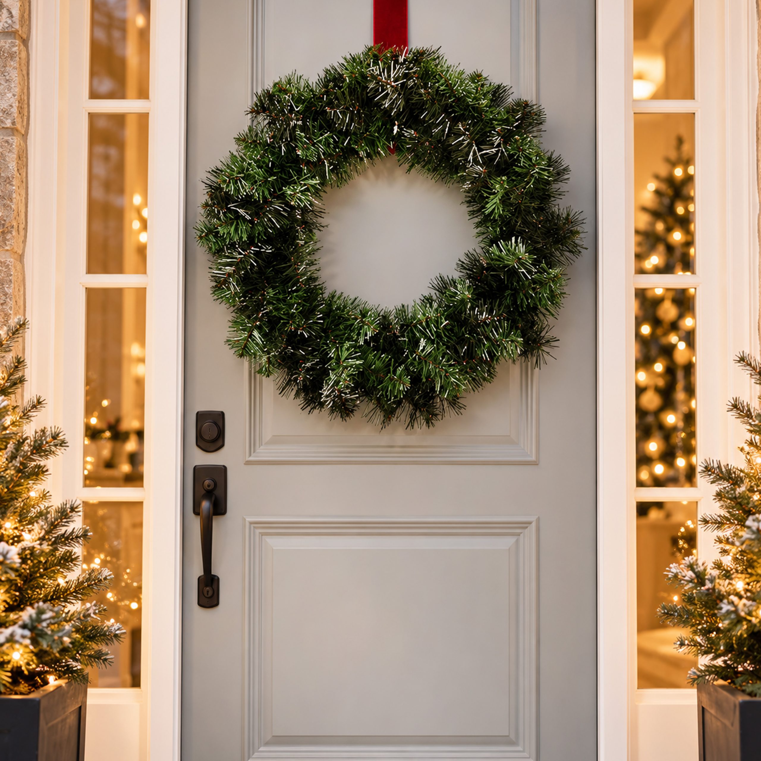 GREEN CHRISTMAS WREATH 70CM - Image 2