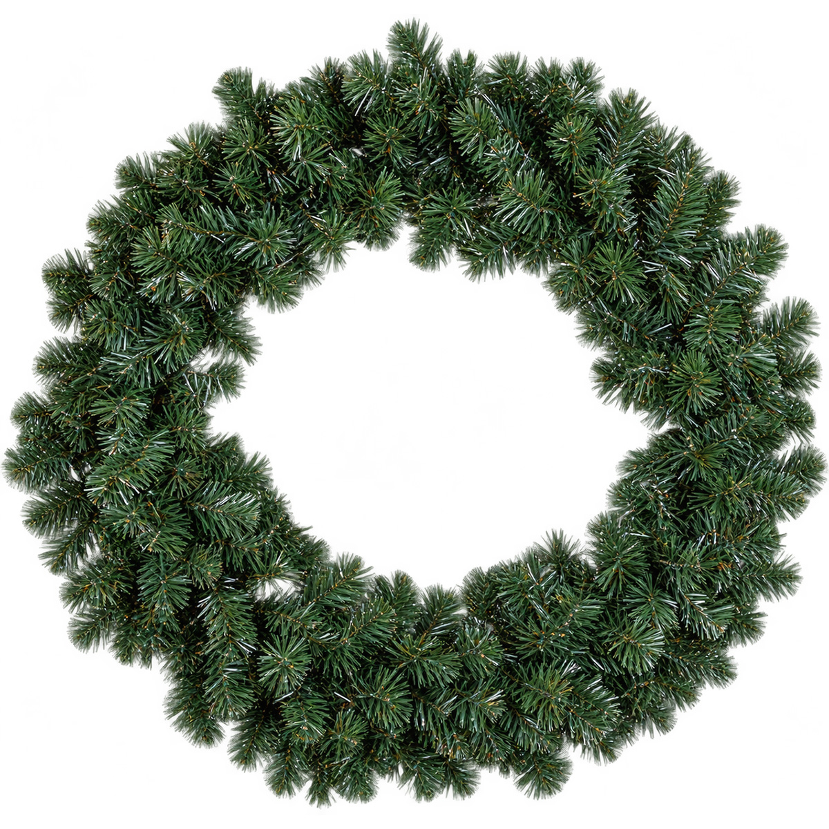 EUROLAMP GREEN PVC CHRISTMAS WREATH 120 CM