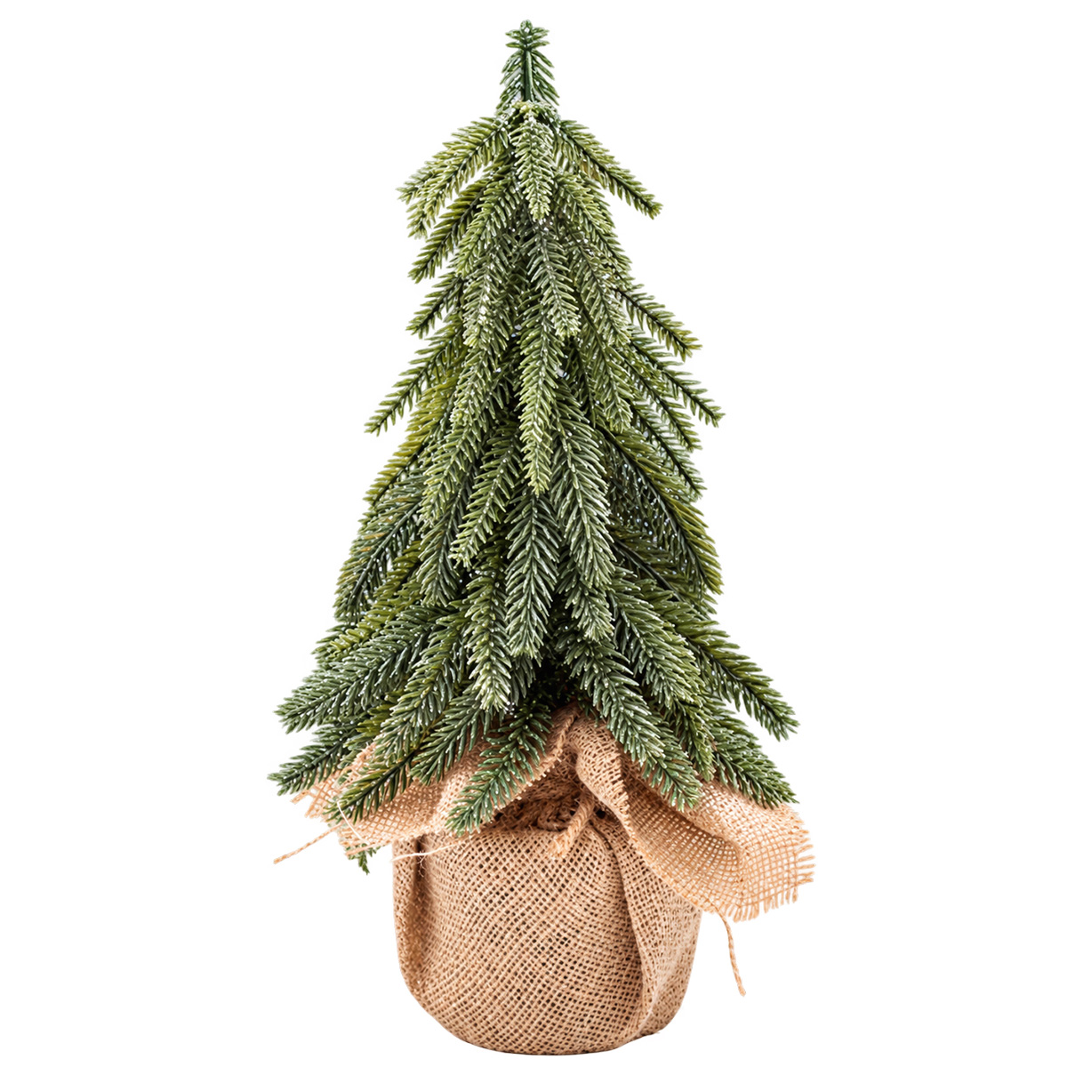 CHRISTMAS MINI TREE IN BURLAP POT 36CM - Image 3