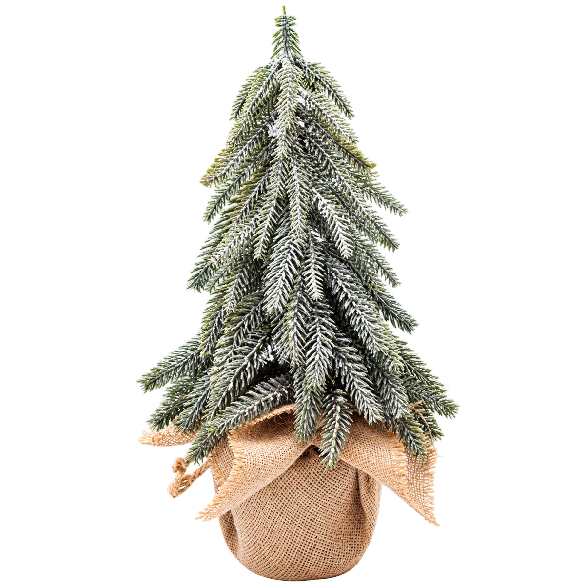 CHRISTMAS MINI TREE IN BURLAP POT 36CM - Image 4
