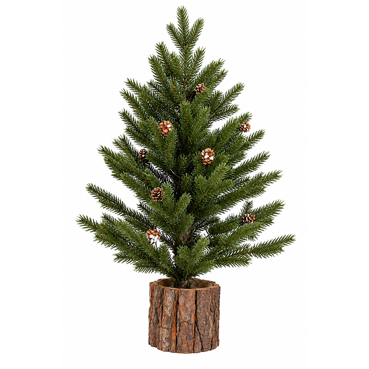CHRISTMAS TABLETOP TREE IN RUSTIC POT, 61CM