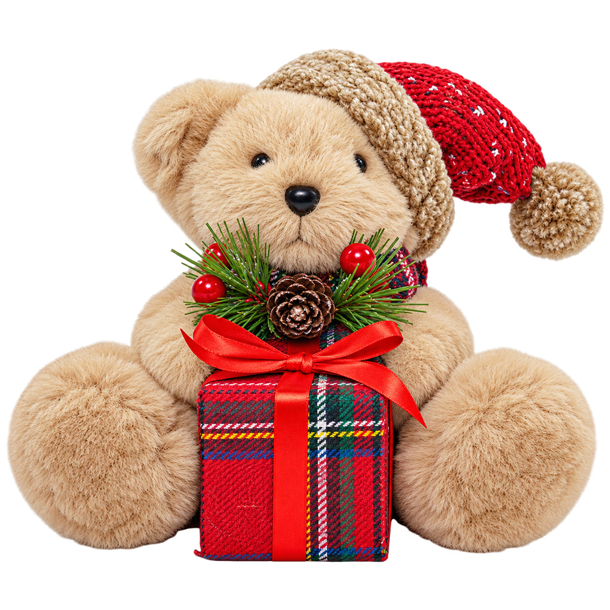 TEDDY BEAR WITH GIFT 14X20X15CM