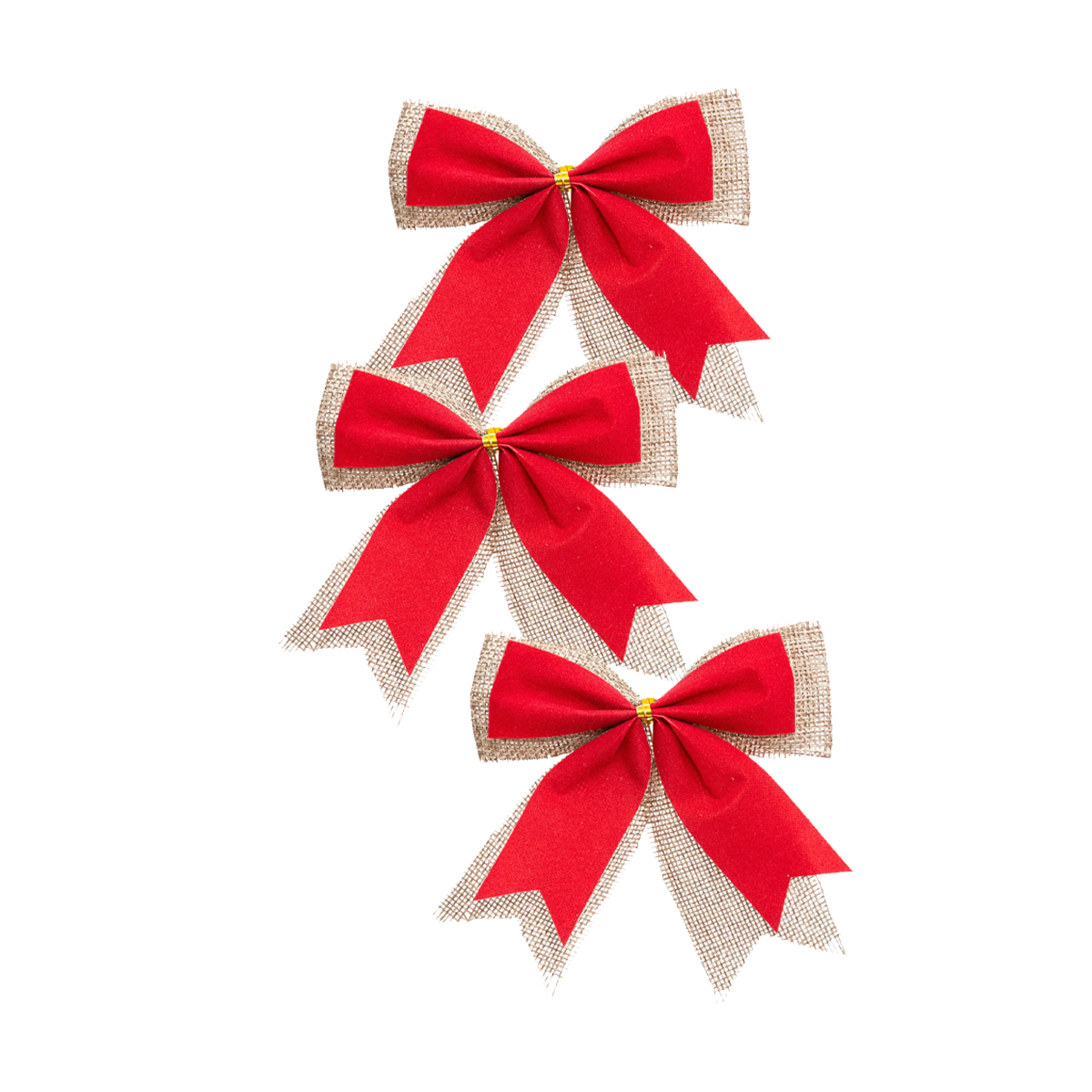 CHRISTMAS BOW 3TEM RED